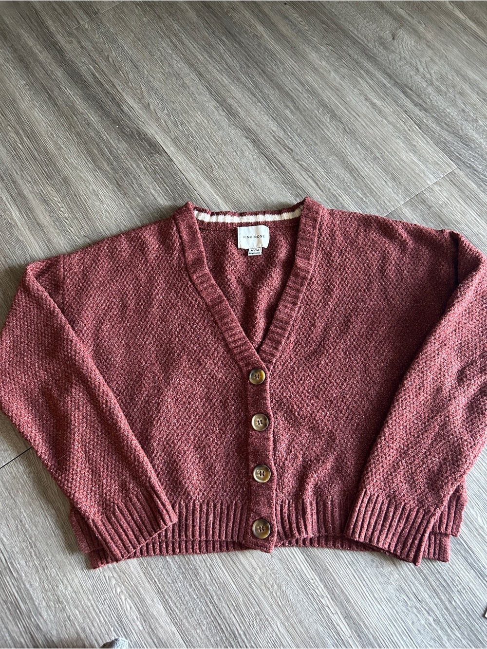 Pink Rose cardigan sz M